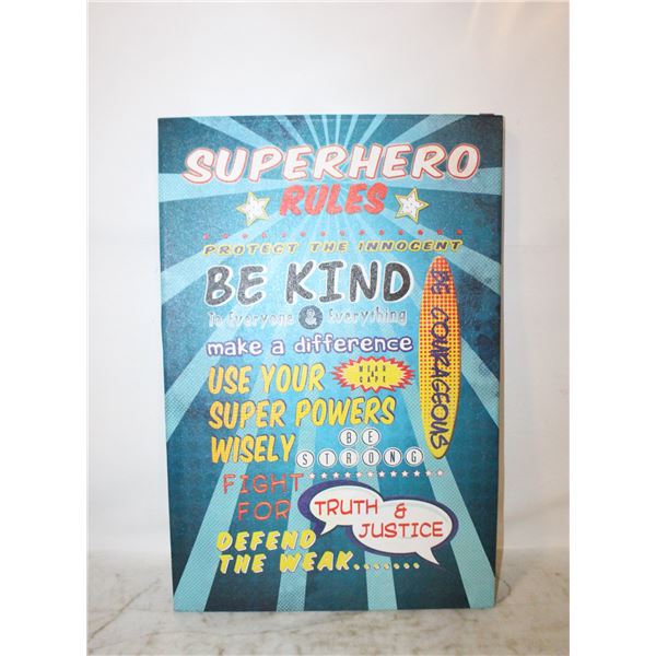 SUPERHERO PICTURE 24"X16"