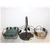 Image 1 : DECORATIVE METAL WIRE FRAME BASKETS ASSORTED