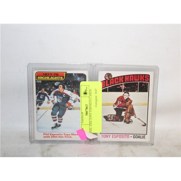 PHIL AND TONY ESPOSITO CARDS