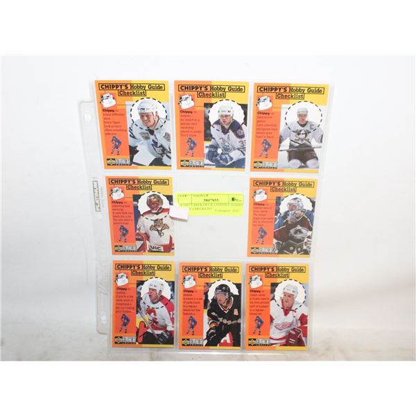 8 1997 UPPER DECK CHIPPIES HOBBY GUIDE CHECKLIST