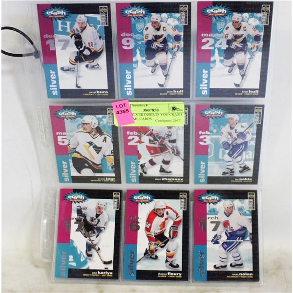 18 UD SILVER INSERTS YOU CRASH THE GAME CARDS
