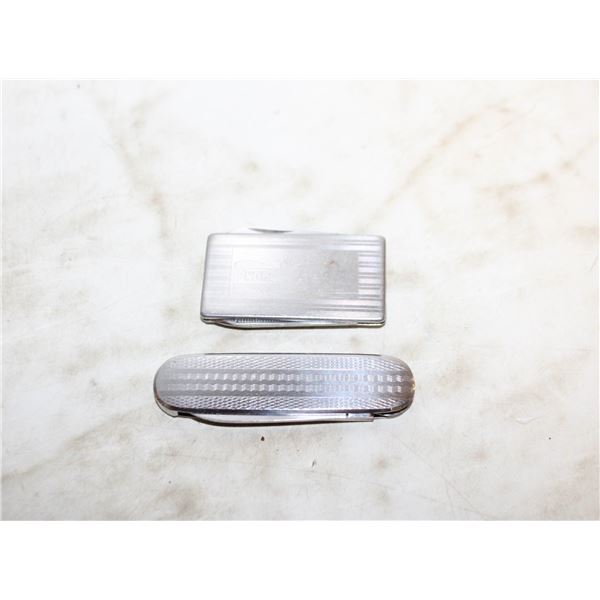 VINTAGE SILVER POCKET KNIFE & MONEY CLIP