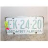 Image 1 : 1967 ALBERTA CENTENNIAL LICENSE PLATE