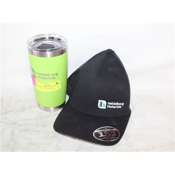 NEW HEIDELBERG MATERIALS YETI THERMOUS CUP & HAT