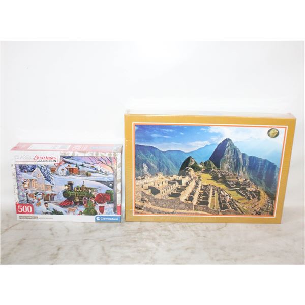 JIGSAW PUZZLES- 500/1000 PIECE- SET OF 2- NEW