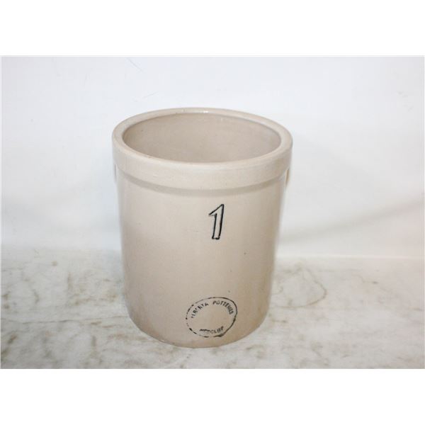 VINTAGE REDCLIFF POTTERIES #1 SIZE CROCK