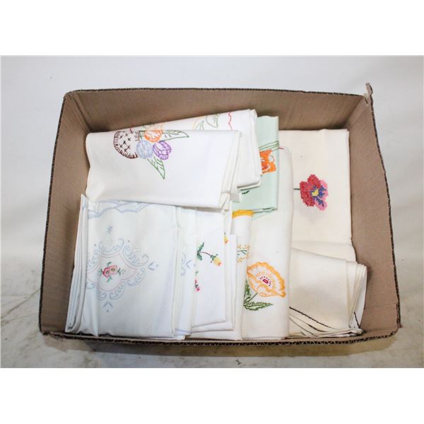 VINTAGE NEEDLE CRAFTED LINENS ASSORTED