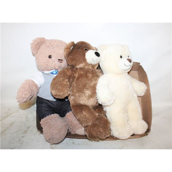 3 DIFFERENT BUILD-A-BEAR TEDDY BEARS