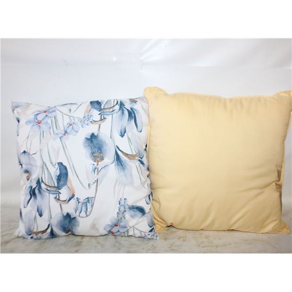 DECORATIVE PILLOWS- LOT OF 2- 16" X 16"