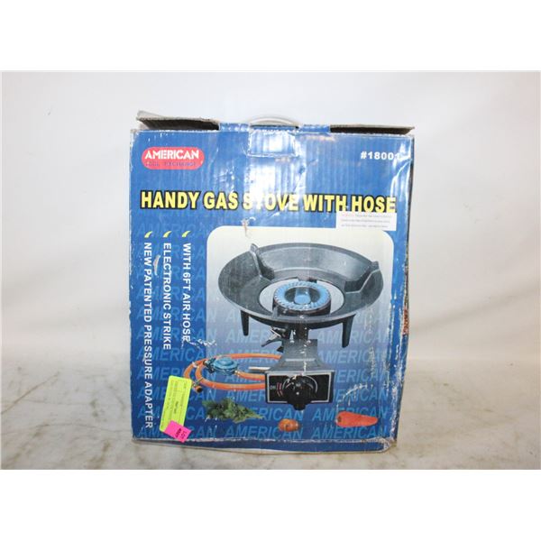 AMERICAN GAS EXCHANGE HANDY GAS STOVE W/ HOSE