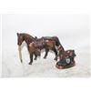 Image 1 : 2 VINTAGE COPPER HORSES