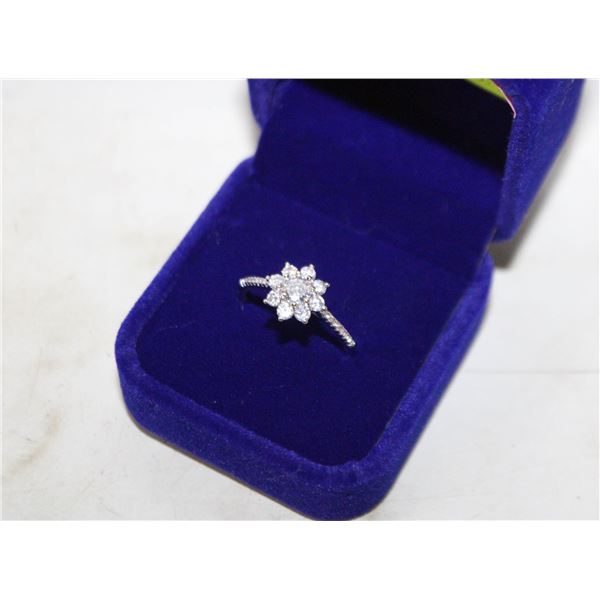 NEW SIZE 9 RING SPARKLING ZIRCONIAS