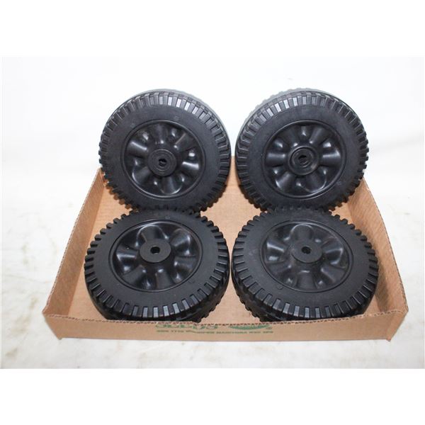 4PC BBQ GRILL WHEEL REPLACEMENT 6" NEW