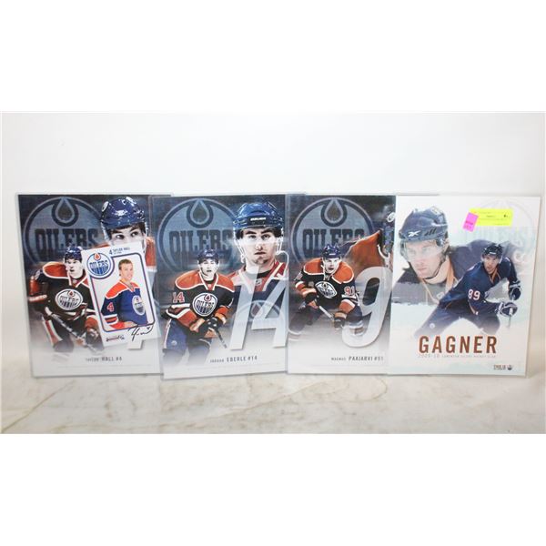 3/4 AUTOGRAPHED OILERS 8X10 PHOTOS