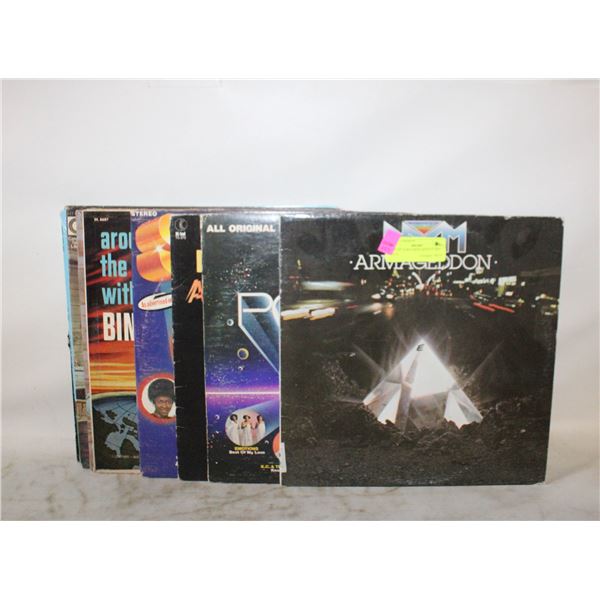 LOT OF 10 RECORDS MOSTLY 80'S ROCK