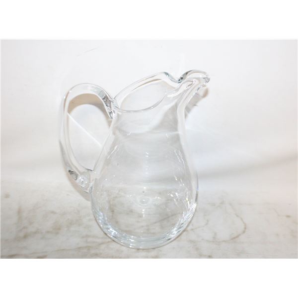 VINTAGE GLASS 9.5" SERVING PITCHER