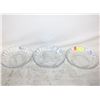 Image 1 : GLASS SERVING BOWLS, SET OF 3; CLEAR