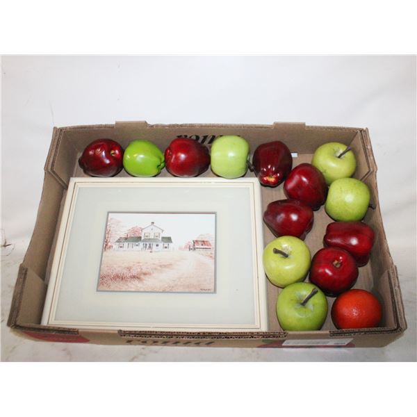 FLAT OF ARTIFICIAL FRUITS FOR DECOR +