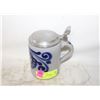 Image 1 : SALT GLAZE 0.5L BEER MUG WITH PEWTER LID