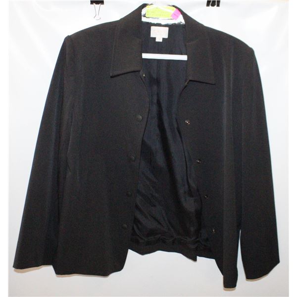 CLEO PETITES BOMBER STYLE WOMENS ZIP UP JACKET