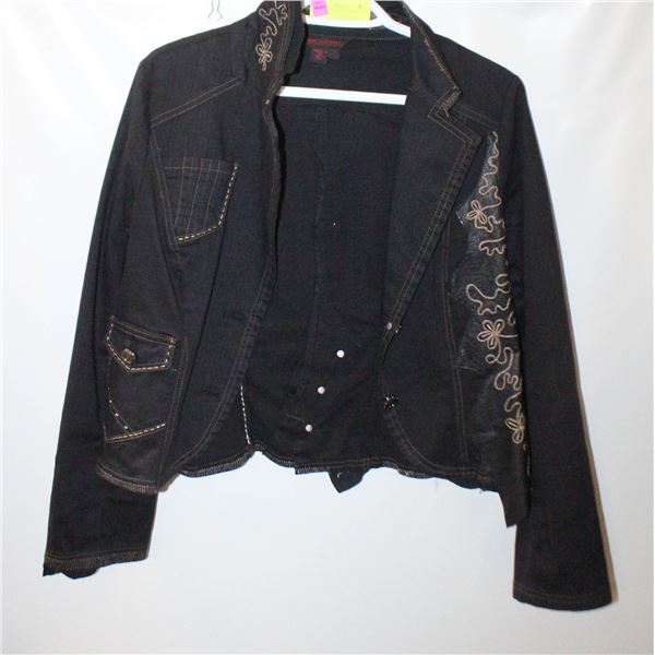 SIMON CHANG DESIGNER DENIM JACKET- SIZE 10