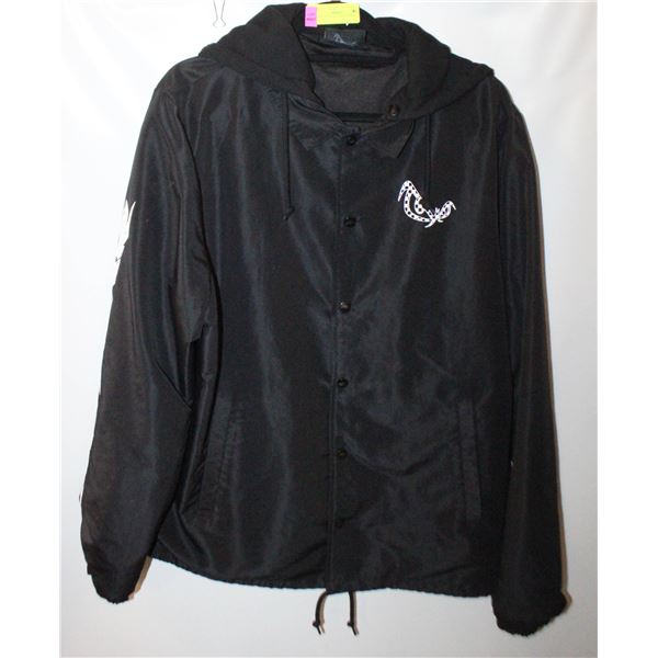 MENS L NO FEAR JACKET WITH HOOD