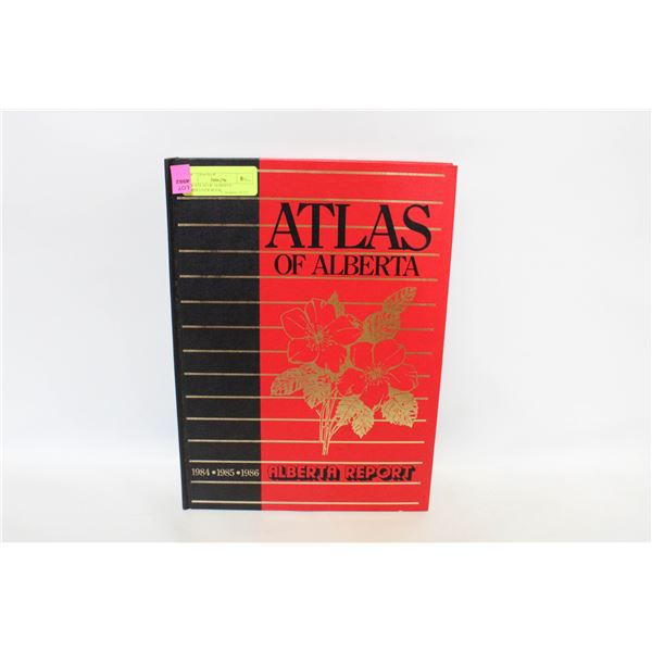 1986 ATLAS OF ALBERTA HARDCOVER BOOK