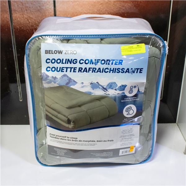 BELOW ZERO COOLING COMFORTER GREEN QUEEN SIZE