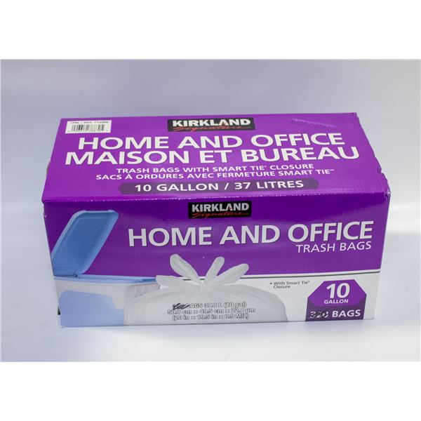 KIRKLAND HOME AND OFFICE TRASH BAGS WHITE - 10G