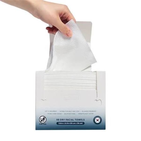 NEW 2 PACK OF KIRKLAND DRY FACIAL TOWELS - 2 X 50