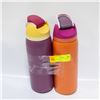 Image 1 : 2 PACK OF OWALA STAINLESS STEEL WATER BOTTLES