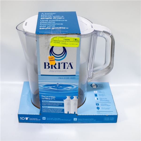 BRITA WATER FILTRATION SYSTEM PITCHER - 10 CUP