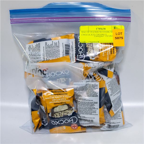 BAG OF 25 CHOCXO DARK MILK CHOCOLATE COCONUT