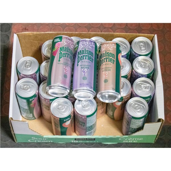 BOX OF 23 MAISON PERRIER SPARKLING WATER