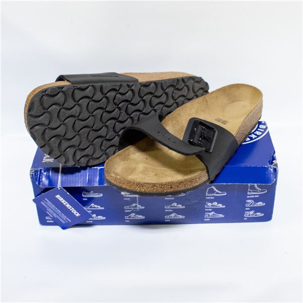 BIRKENSTOCK MADRID BIRKO-FLOR BLACK SANDALS SZ 9