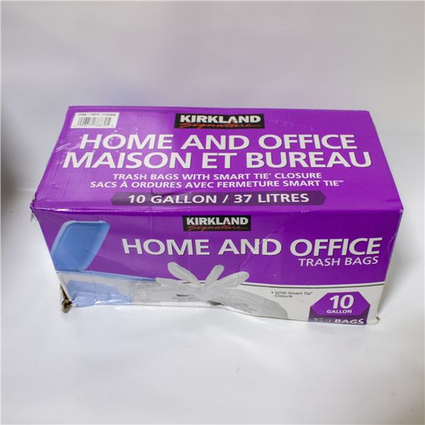 KIRKLAND HOME & OFFICE TRASH BAGS WHITE - 10G
