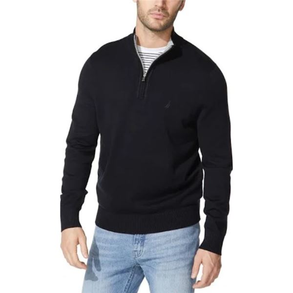 NAUTICA MENS QUARTER ZIP SWEATER SIZE XL
