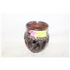 Image 1 : RAKU POTTERY PIERCED VASE/CANDLEHOLDER