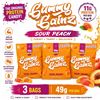 Image 1 : 3 GUMMY GAINZ SOUR PEACH BB 06/26
