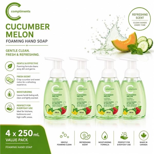 4 COMPLIMENTS CUCUMBER MELON FOAMING SOAP 250ML