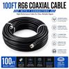 Image 1 : 100FT RG6 COAXIAL CABLE W/F CONNECTORS