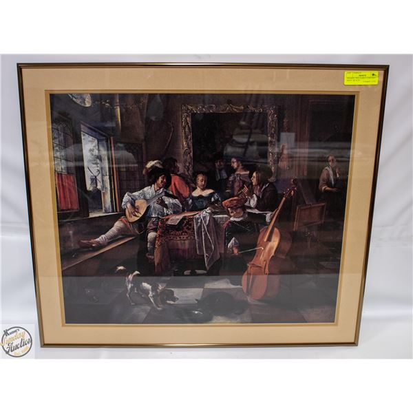 FRAMED "THE FAMILY CONCERT" PRINT- 28" X 24"