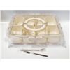 Image 1 : PORTABLE LARGE DIVIDED SERVING TRAY