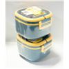 Image 1 : BENTO BOX LUNCH KITS SET OF 2