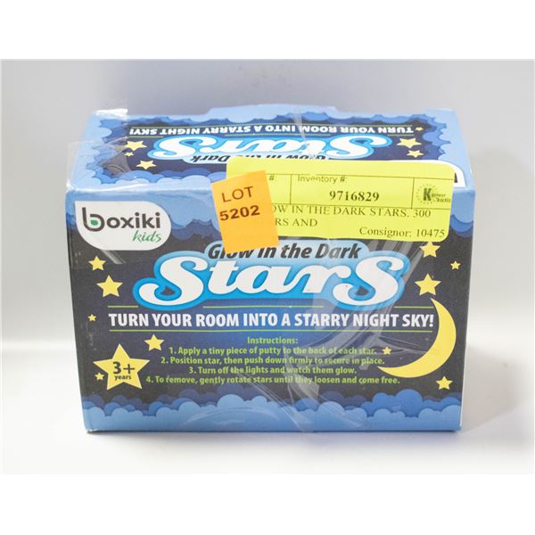 GLOW IN THE DARK STARS. 300 STARS AND