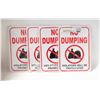 Image 1 : NO DUMPING METAL SIGNS. SET OF 5.