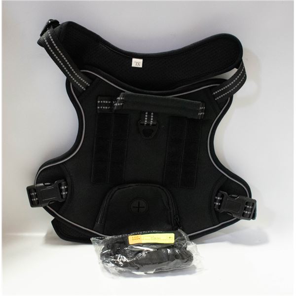 NEW XL DOG HARNESS AND LEASH.