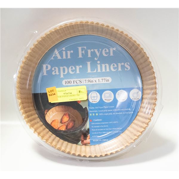 AIR FRYER PAPER LINERS- 100 COUNT.