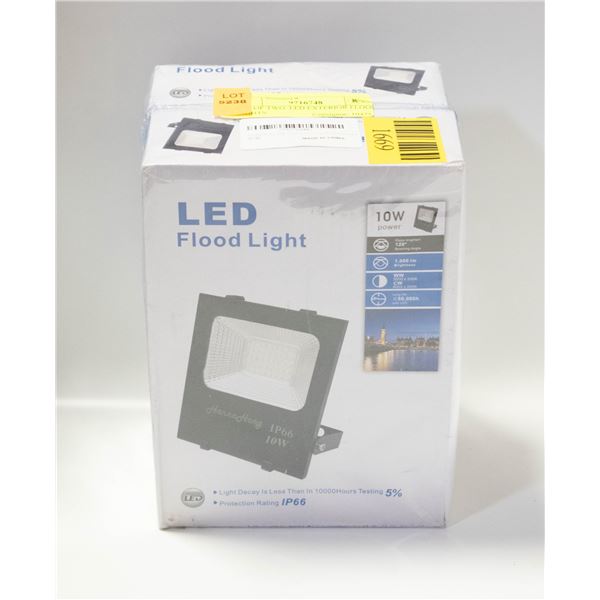 SET OF TWO. LED EXTERIOR FLOOD LIGHTS