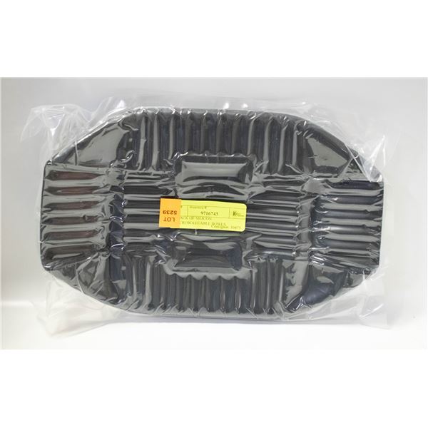 3 PACK OF SILICON MICROWAVEABLE BOWLS.